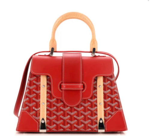 Red Saigon Top Handle Bag