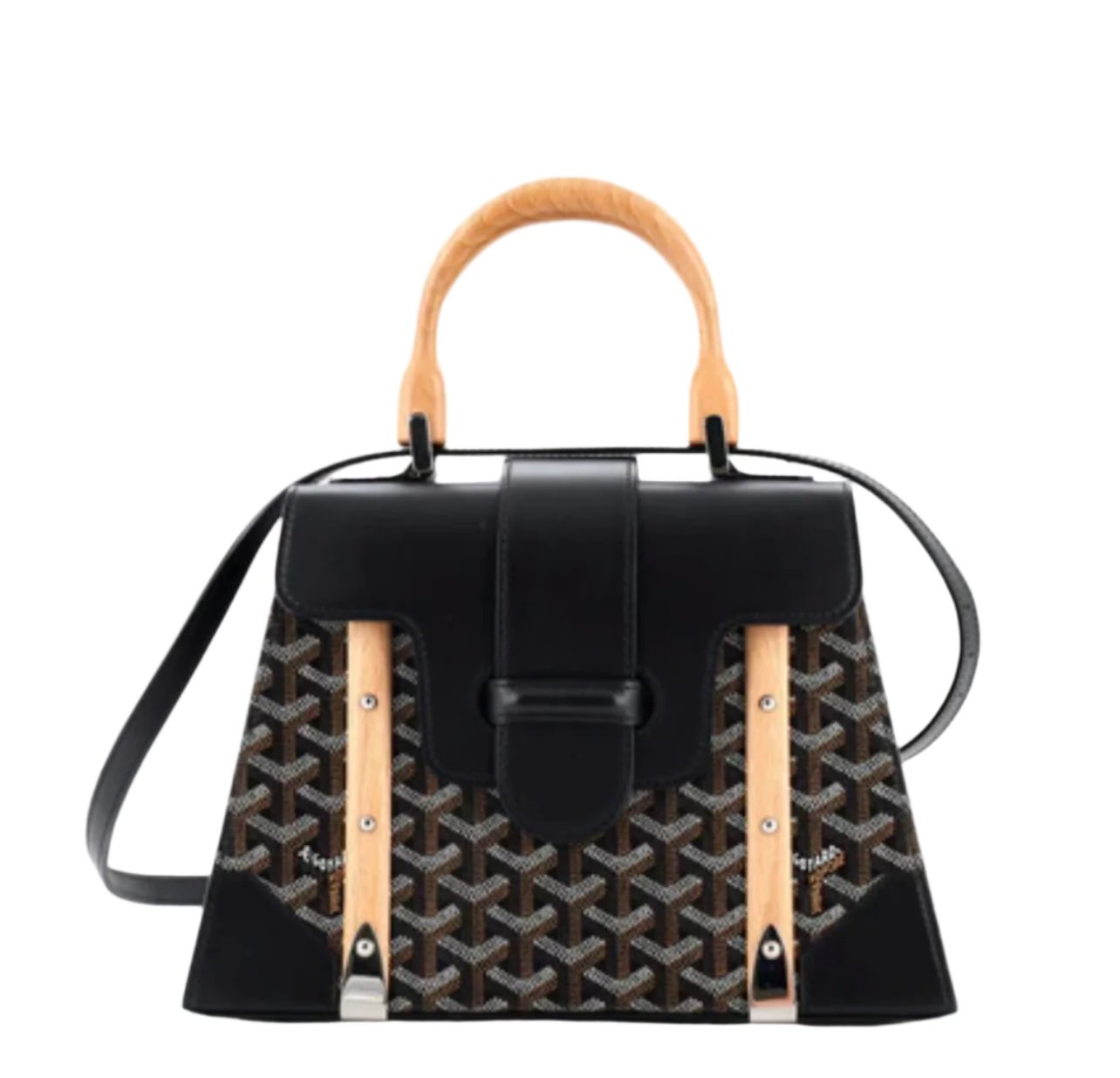 Black Saigon Top Handle Bag