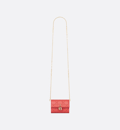 Micro Bag in Coral Cannage Lambskin